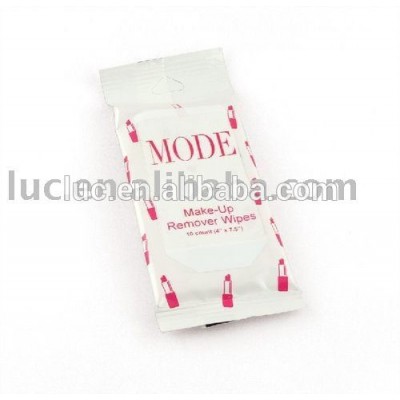 mini single pack perfume make-up remover wipes