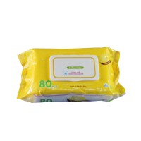 oem Custom  Biodegradable Hygenic Antibacterial Clean Disinfectant Hand Wet Wipe 80pcs