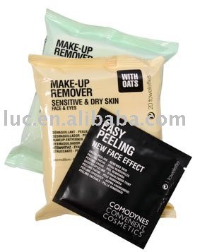 single packing make-up remover wet wipes/individual wrap wipe