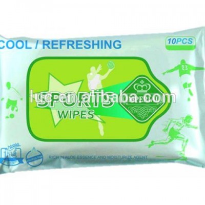 Sports cooling wipes